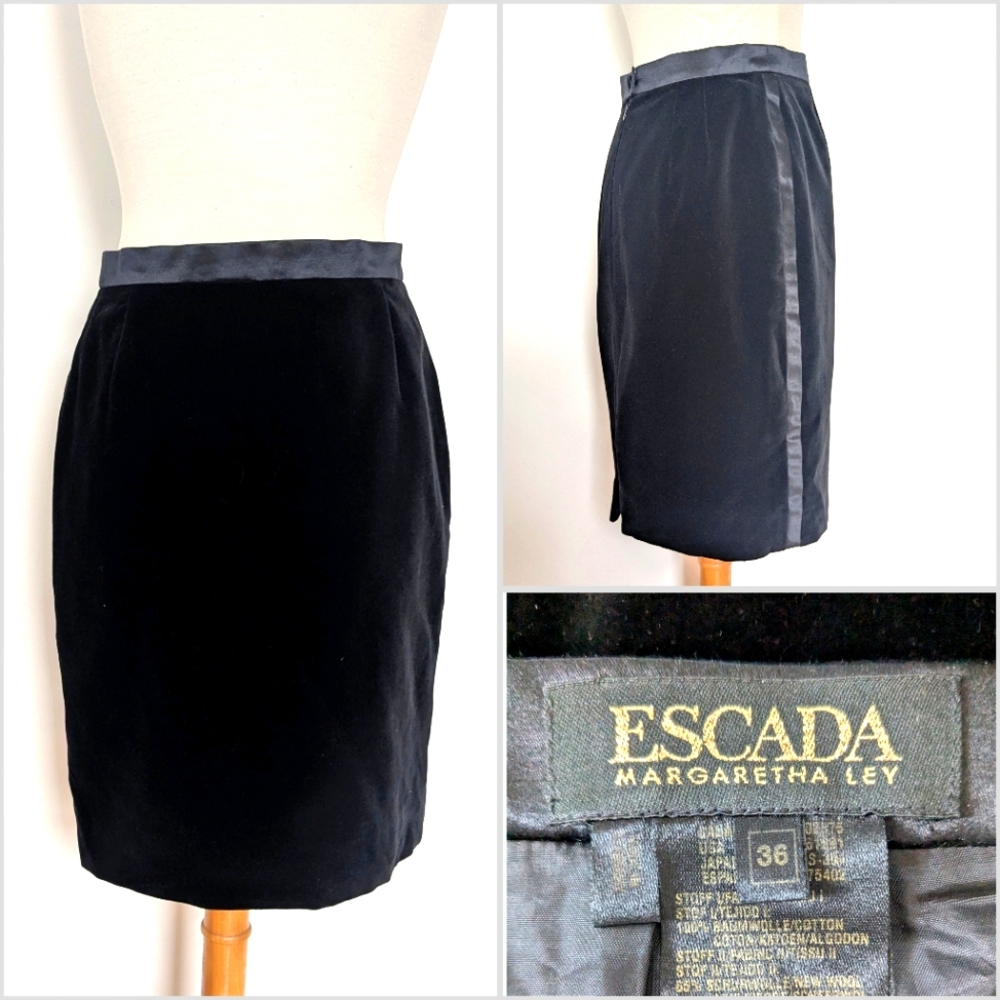 Velvet Escada Tuxedo Skirt
